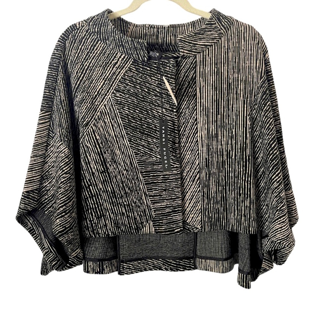 NWT Yansi Fugel Wool Blend Kimono Jacket Knit‎ Chiselle Large